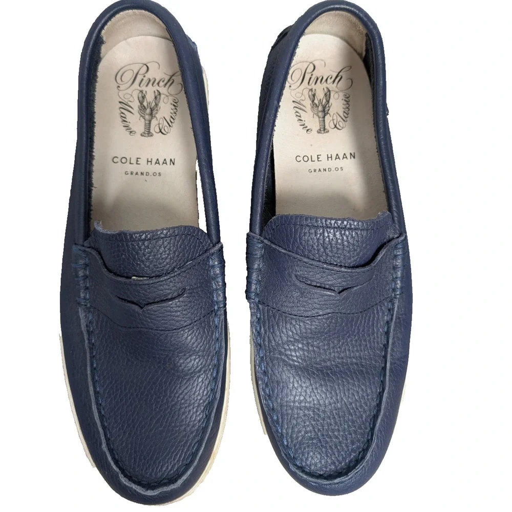 Cole Haan Grand OS Penny Loafer Mens 8.5 Leather Pinch Nautical Preppy Comfort